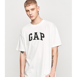 เสื้อยืดคอก ลมแขนสั้นผ้าฝ้ายพิมพ์ลาย Gap