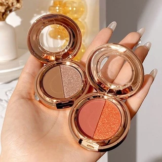 อายแชโดว์ทูโทน/สีฟักทอง เอิร์ธคัลเลอร์ แมทท์ โกลด์ กลิตเตอร์อายแชโดว์พาเลท
