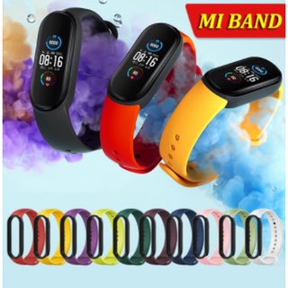 Xiaomi Mi Band5 6 สายรัดข้อมือซิลิโคนแบบเปลี่ยนสําหรับ Xiaomi Band5 Miband5 Band 6 Strap