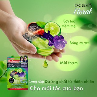 Dcash floral colors shampoo max speed 30ml แชมพูพฤกษาสำหรับปิดผมขาว กลิ่นหอม ไม่ฉุน ผมไม่เสีย สารสกัดจากธรรมชาติ