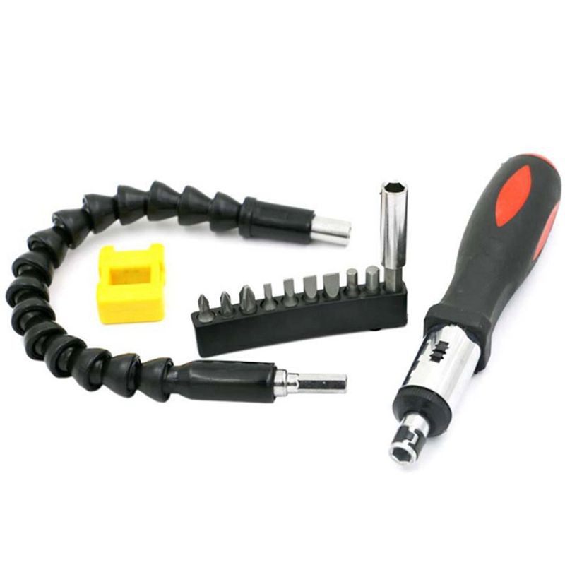 Two-way Ratchet Screwdriver Set Hand Tools Kit with Universal Flexible ...