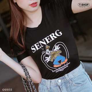 เสื้อคอกลม สกรีนลายเท่ๆ SENERG ผ้าเรย่อน แบรนด์ T-shop