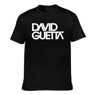 เสื้อยืด คอกลม พิมพ์ลายโลโก้ David Guetta แฟชั่นสําหรับผู้ชาย