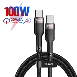 สายชาร์จเร็ว 100W 5A PD QC 4.0 USB C เป็น USB Type C สําหรับ Huawei Samsung