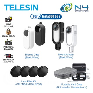 Telesin เคสซิลิโคน สําหรับ Insta360 Go2 Go 2 Mount Go 2