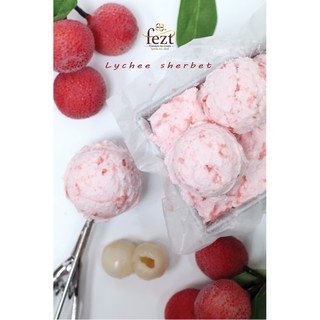 เฟซท์ ไอศรีมพรี่เมี่ยม (Fezt Ice cream Premium)   ขนาด 2.2 kg. รสลิ้นจี่ (Lychee sherbet)