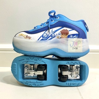 (พร้อมส่งจากไทย) รองเท้าสเก็ต รองเท้าสเก็ต4ล้อ พับล้อได้ ลาย…