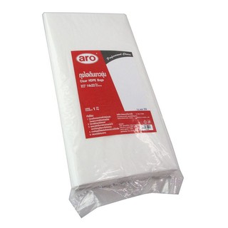 ถุงพลาสติก HD ขาวขุ่น ขนาด 14x22 นิ้ว แพ็ค 1 กิโลกรัม/Aero HD opaque plastic bag, size 14x22 inches, pack 1 kg