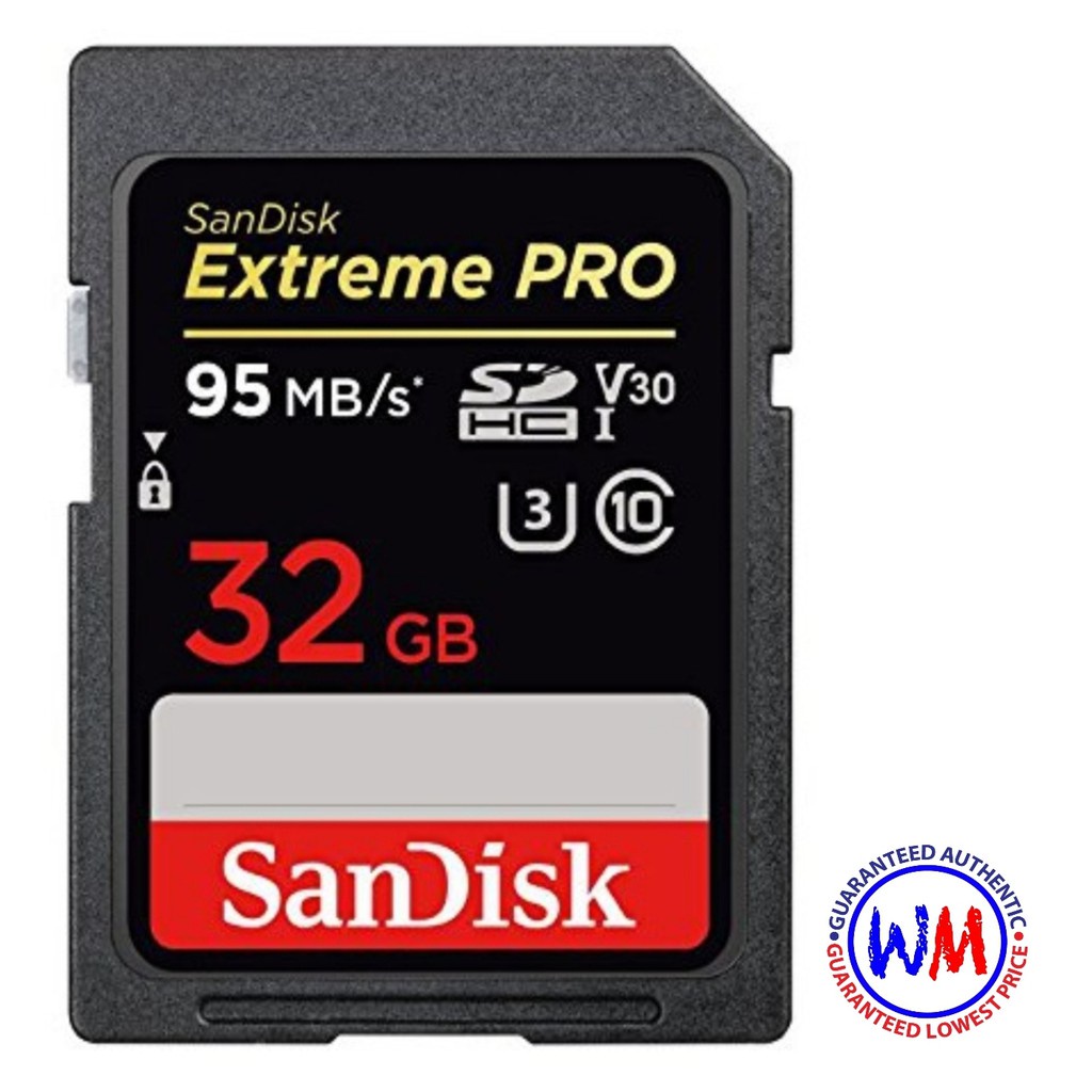 ◑ Extreme PRO SDHC Class 10 32GB 95mb/s SDSDXXG-032G