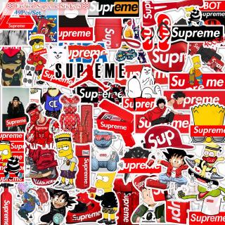 สติกเกอร์ ลาย Supreme รุ่น 01 สำหรับตกแต่งแล็ปท็อป กระเป๋าเดินทาง สเก็ตบอร์ด 49 ชิ้น/ชุด