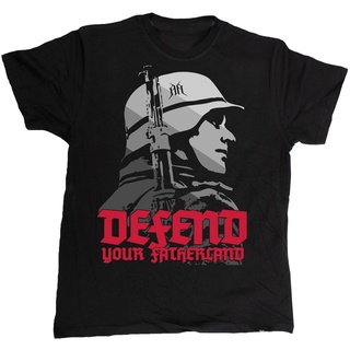 เสื้อยืด พิมพ์ลาย Wehrmacht Defend Your Fatherland เสื้อยืด คอกลม แขนสั้น ผ้าฝ้าย แฟชั่นฤดูร้อน สําหรับผู้ชาย