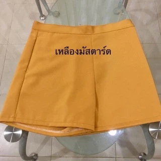 A03 กางเกงขาสั้นฮานาโกะ ซิปข้าง กระเป๋าข้าง ผ้าหนา เนื้อดี
