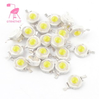 🍒20 Pcs High Power 2 Pin 3W White LED Bead Emitters 170-190Lm 6000K