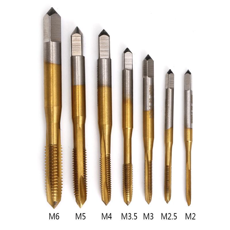 kiss* M2/M2.5/M3/M3.5/M4/M5/M6 HSS Metric Straight Flute Thread Screw Tap Plug Tap