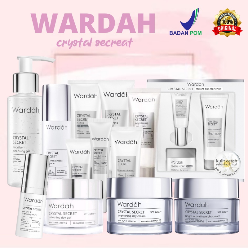 Wardah CRYSTAL SECRET SERIES / SECRET DAY CREAM / NIGHT CREAM/ DAY GEL