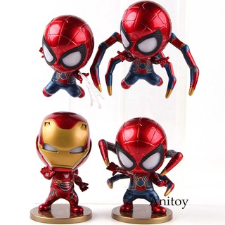 ฟิกเกอร์ Marvel Avengers Iron Man Spiderman bbble Head Action Figure