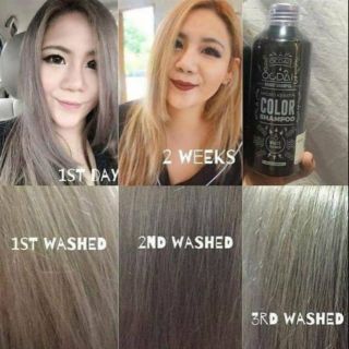 แชมพูเคราติน เปลี่ยนสีผม สูตรบำรุงผม ocdai3 white toner ลดเหลืองเติมหม่นเทา