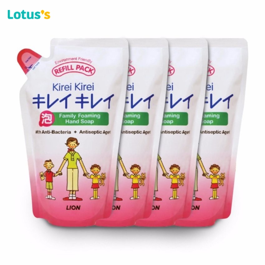 [ทั้งหมด 4 ถุง] คิเรอิ คิเรอิ โฟมล้างมือ รีฟิล 200 มล. KIREI KIREI FOAMING HAND SOAP REFILL 200 ML.