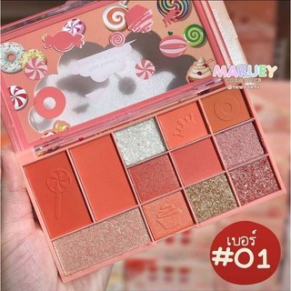 🍭Candy Makeup Palette แบรนด์แท้ kiss beauty ได้ 3 อย่าง ในตลับเดียว คุ้มสุดๆ สีสวย ติดทน