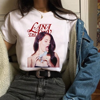 เสื้อยืด - ลาน่าเดลเรย์Y2KTshirtตลกลาน่าเดลเรย์กราฟิกพิมพ์โกธคาวาอี้เชิ้ตเชิ้ตเศรษฐ์กิลแดน