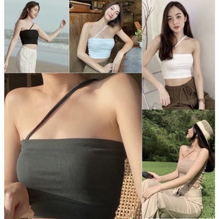 เสื้อเกาะอก สายเดี่ยว ทรงสวยผ้าร่อง งานเก๋ๆ