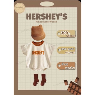 [ส่งทุกวัน]Hersheyแสนอร่อย เสื้อผ้าเด็ก คัดคุณภาพ เสื้อผ้าเด็กทารก เสื้อผ้าเด็กอ่อน บอดี้สูท [เฮอชี่]