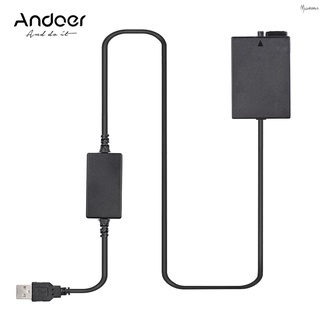 Andoer DR-E8 ชุดอะแดปเตอร์ชาร์จ อินพุต USB แบบเปลี่ยน สำหรับกล้อง Rebel T3i T2i T4i T5i EOS 550D 600D 650D 700D Kiss X5 X4 X6 X6i X7i