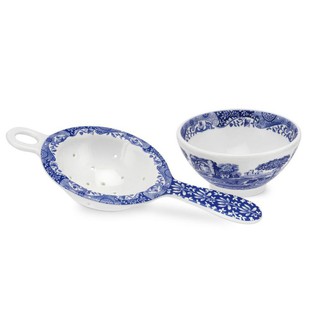 Spode Blue Italian Tea Strainer and Rest ที่กรองชา