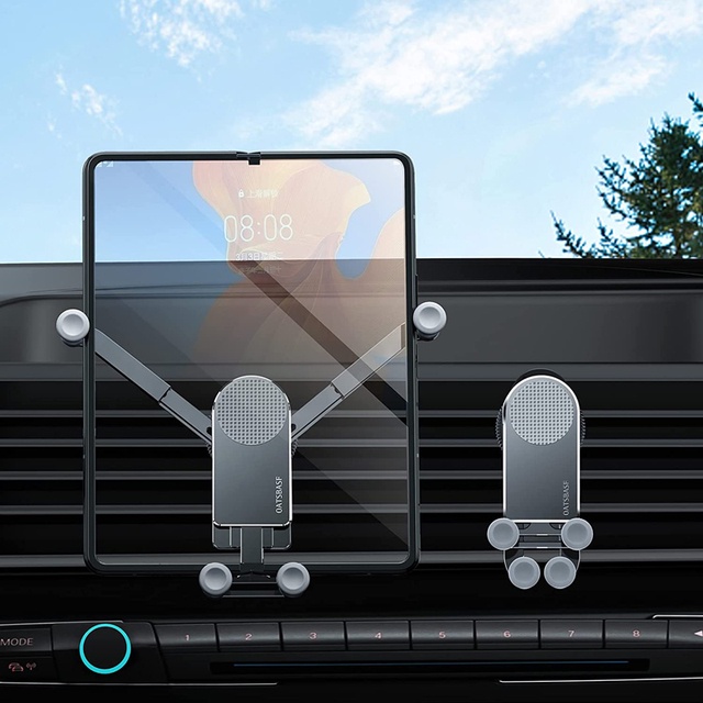 ที่วางโทรศัพท์ในรถยนต์ แบบโลหะ พับได้ สําหรับ iPhone Samsung Galaxy Z Fold 3 Z Fold 2 Samsung S21 Xi