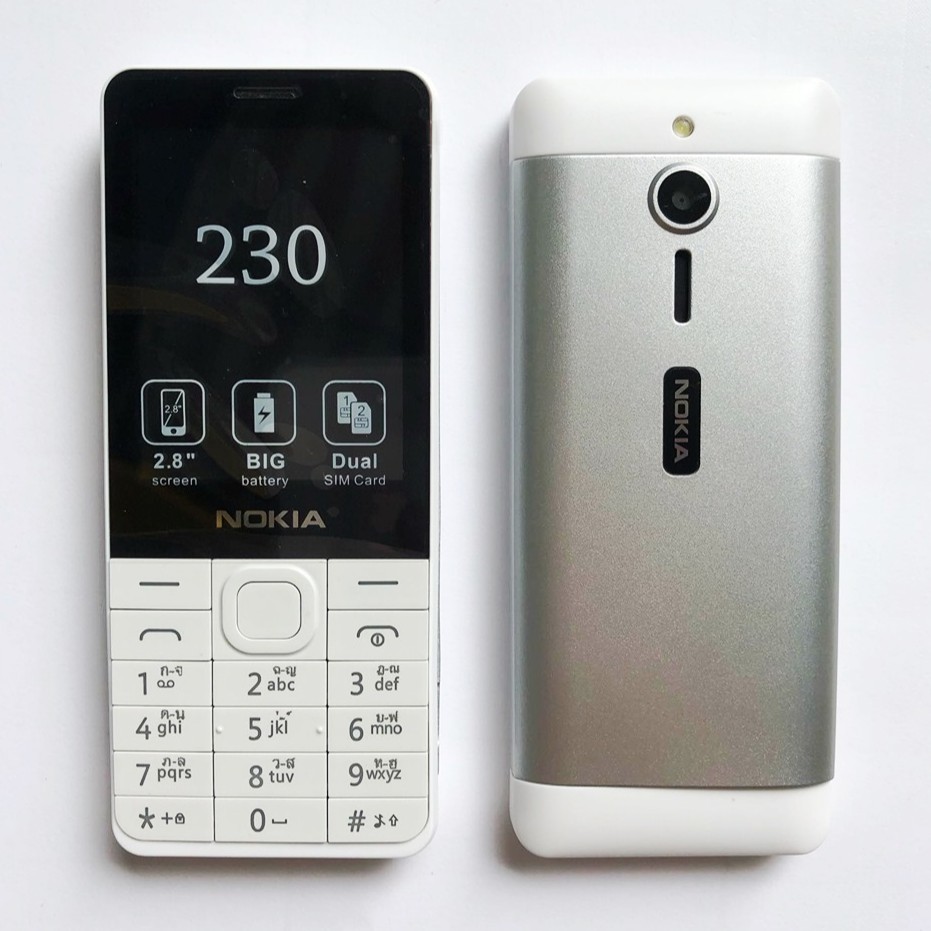 โทรศัพท์มือถือ โนเกียปุ่มกด NOKIA 230 (สีขาว) 2 ซิม จอ 2.8 นิ้ว รุ่นใหม่ 2020
