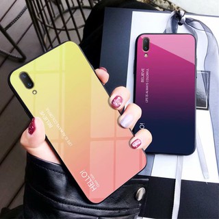 VIVO Y33S Y33T Y21S Y21 2021 V11i V11 S1 V19 V17 V7+ V7 plus V9 เคสโทรศัพท์ Mobile Shells Gradient Glass Cases เคสมือถือ