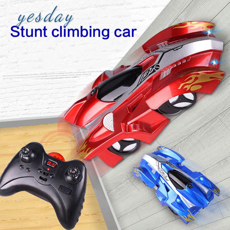 Y① Gravity Defying RC Remote Control Mini Rechargeable Racer Car Kids Toy Xmas Gift