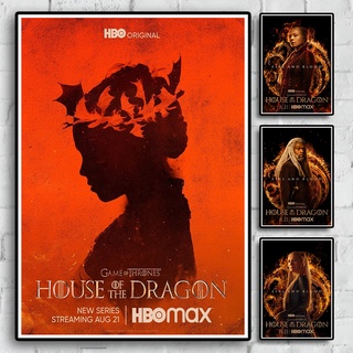 โปสเตอร์ติดผนัง ลาย Game of Thrones House of the Dragon สําหรับตกแต่งบ้าน