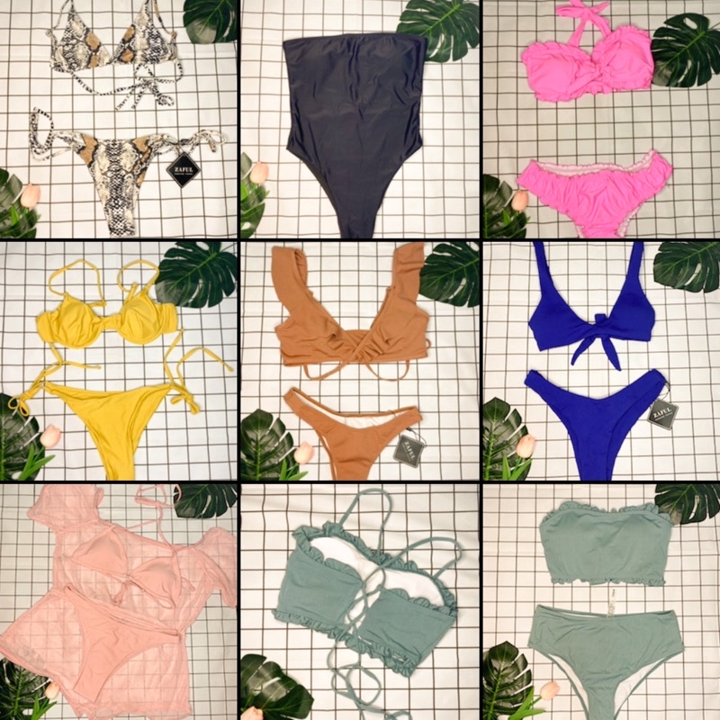 💥พร้อมส่ง ชุดว่ายน้ำแฟชั่น👙 ชุดว่ายน้ำshein ชุดว่ายน้ำผู้หญิง บิกินี่