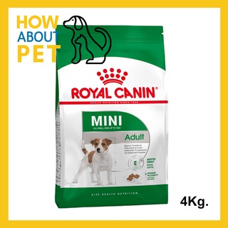 4kg อาหารสุนัข Royal Canin Mini Adult Dog Food (1ถุง) รอยัล คานิน อาหารเม็ดสุนัข สำหรับสุนัขโตพันธุ์เล็ก ขนาด 4 กิโลกรัม