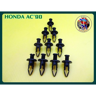 กิ๊บล็อค กิ๊บกันชน สีดำ 10 ชิ้น - Bumper clips, 10 pieces  For   HONDA Accord 1990