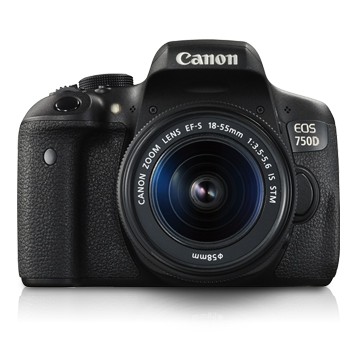 Canon EOS 750D+เลนส์ Kit 18-55 STM (ประกันศูนย์ Canon) แถมฟรี SD Card 16 GB+แผ่นกันรอย +กระเป๋า Para