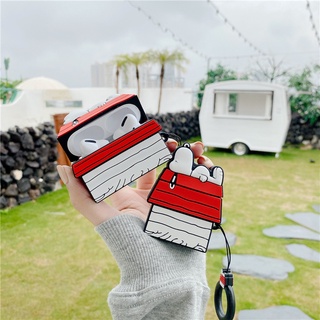 เคสซิลิโคนนิ่ม ลายการ์ตูน Snoopy House น่ารัก สําหรับ AirPods GEN 1 2 3 Pro