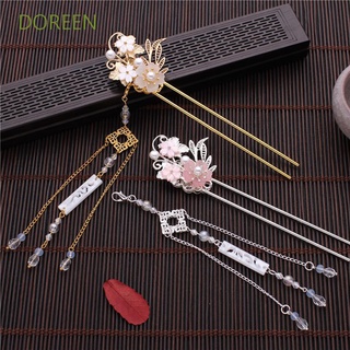 Doreen กิ๊บติดผมประดับพู่ดอกไม้สไตล์จีนสําหรับคู่แต่งงาน