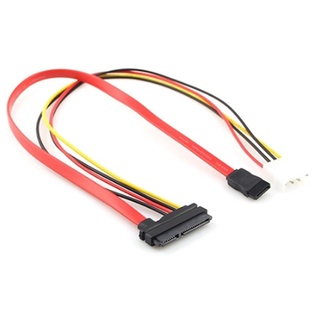 Cable Serial ATA SATA 7+15Pin To 7Pin+4Pin Hard Drive Cable IDE Power Cord