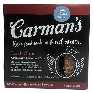 Carmans Dark Choc Cranberryalmond Bar Carmans Dark Choc แครนเบอร์รี่อัลมอนด์บาร์