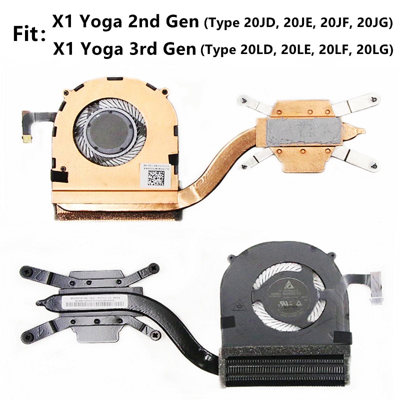 แล็ปท็อป Lenovo ThinkPad X1 โยคะ 2nd 3rd CPU พัดลมระบายความร้อนฮีทซิงค์หม้อน้ํา Cooler 01AX830 01AX9