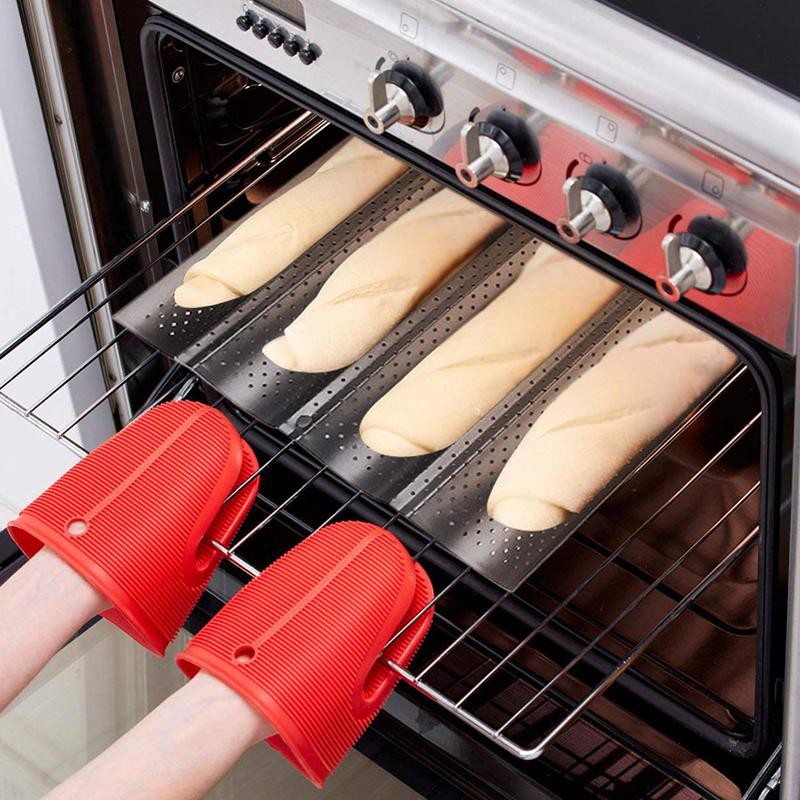 Hotec Baguette Baking Mould For 3 Baguettes With Non-Stick Coating