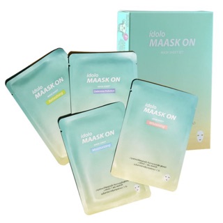 IDOLO MAASK ON MASK SHEET SET  อิโดโล่ มาสก์ ออน ดีเฟนซีฟ โพลลูชั่น มาสก์ ชีท