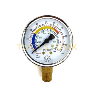 เกจ์วัดแรงดัน Pressure Gauge เกจวัดแรงดัน แบบแห้ง เกลียวออกล่าง 63mm.x1/4" sumo