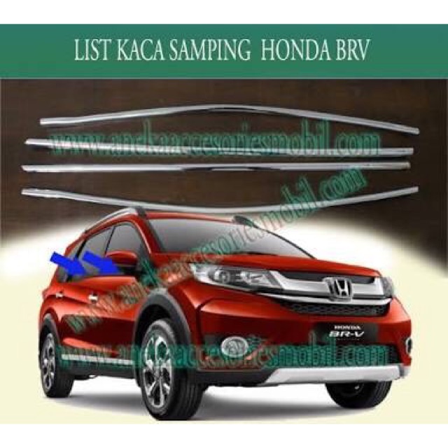 Brv 2016 2018 2019 2020 LIST กระจกมองข้าง/ด้านข้าง WINDOW TRIM SILVER WINDOW LINER HONDA BRV CHROME