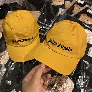 PALM ANGELS Classic Logo Baseball Cap Orange In Gelb