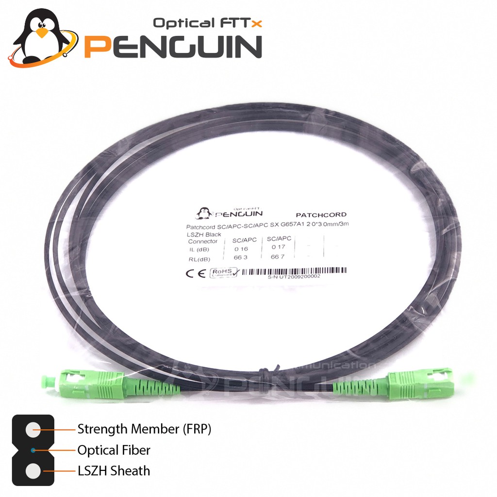 Drop Cable Patch Cord SC/APC-SC/APC 2.0*3.0mm SX - LSZH 3 เมตร