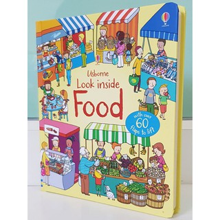 Look Inside Food ของแท้ นำเข้าจากประเทศอังกฤษ เหมาะสำหรับ 4 ขวบ+  Board book