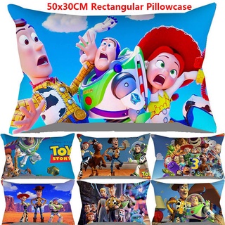 Ht3 ปลอกหมอนอิง ทรงสี่เหลี่ยม ลายอะนิเมะ Toy Story ขนาด 50X30 ซม. สําหรับตกแต่งโซฟา รถยนต์ ห้องนอน TH3